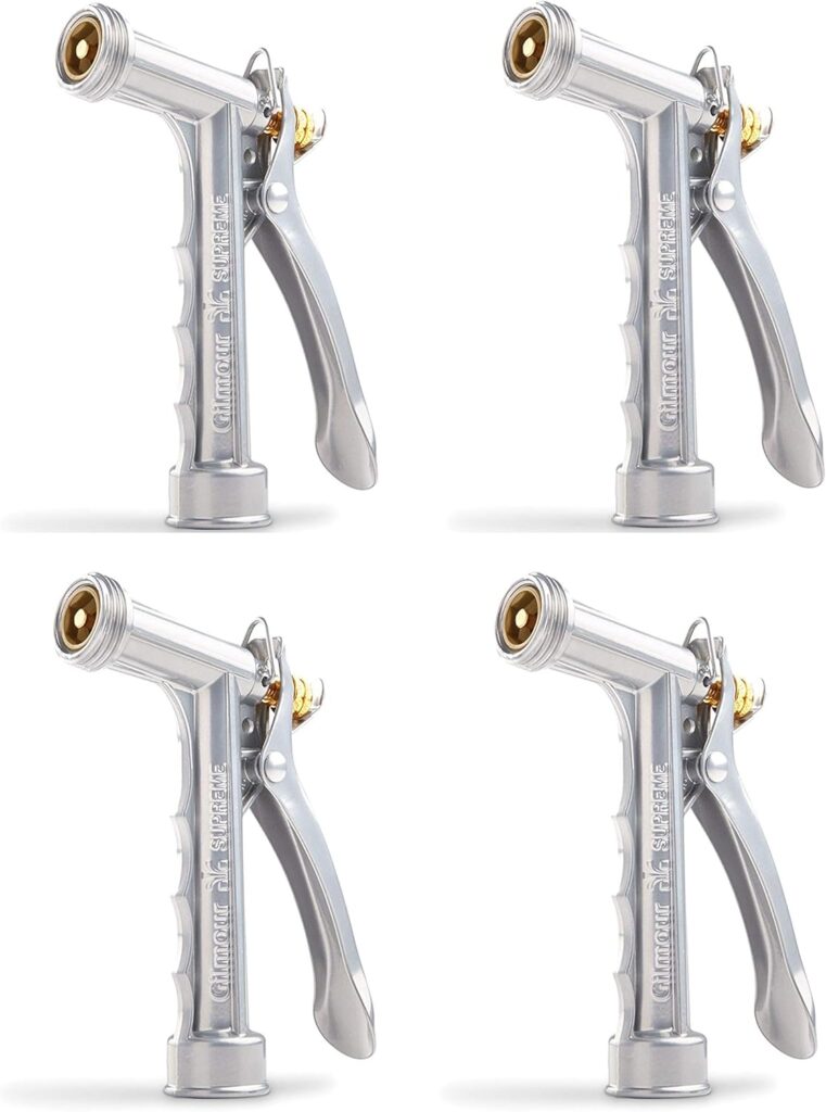 Gilmour Solid Metal Hose Spray Nozzle with Threaded Front – Garden Watering – 573TF, 4 Pack