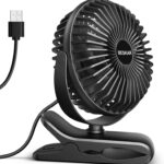 BESKAR Small Clip on Fan, 3 Speeds USB Fans with Strong Airflow, Clip & Desk Fans USB Plug in with Sturdy Clamp – Ultra Quiet operation for Office Dorm Bedroom Stroller
