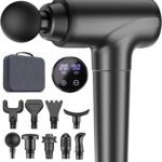 cotsoco Massage Gun, Muscle Massage Gun Deep Tissue Back Massager for Pain Relief, 20 Speeds Handheld Electric Massager Tool with Silent Brushless Motor, Suitable for Gym Office Home Travel