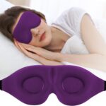 ZGGCD Sleep Mask for Side Sleeper, Light Blocking Sleeping Eye Mask for Women Men, 3D Contoured Cup Night Blindfold, Luxury Eye Cover Eyeshade with Adjustable Strap for Travel, Nap, Purple