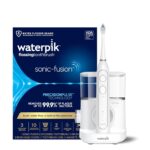 Waterpik Sonic-Fusion 2.0 Professional Flossing Electric Toothbrush with Water Flosser Combo In One, White SF-04, Packaging May Vary