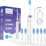 Sonic Electric Toothbrush for Adults and Teens,5+Years Battery Life, 48,800, Quiet Operation, Rechargeable,Genuine Waterproof, Operated Powered Tooth Brush,RelieveToothHealthProblems