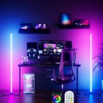 RGB Corner Floor Lamp, 65″ Color Changing Modern Corner Lamp with APP Control, Modern LED Lamp with 16 Million Colors & Music Sync for Living Rooms, Bedrooms, and Gaming Rooms