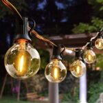 100ft Outdoor String Lights Waterproof/Connectable/Dimmable with 62 LED Shatterproof Bulbs UL Listed, G40 Globe 2700K Patio Lights Outdoor Lighting for Backyard Porch Cafe Party Wedding Garden