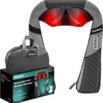 Shiatsu Neck and Back Massager with Heat-3D Deep Tissue Kneading Pillow for Pain Relief,Neck and Shoulder Massager for Full Body Muscle Relaxation for Home/Office/Car Use,Gift for Men Women