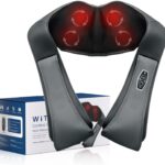 Cordless Shiatsu Neck Massager for Pain Relief Deep Tissue with Heat, 3D Kneading Massage Pillow Back Shoulder Massagerfor Body Muscle, Plug-in Use for Home Office Car, Gifts for Mom Dad Him