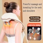 Neck Massager – 2025 New Lymphatic Massager with Heat, Cordless Shiatsu Neck and Shoulder Massager for Pain Relief Deep Tissue, 3-Speed Adjustable Modes (White)