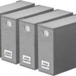 SpaceAid 4 Pack Bed Sheet Organizers and Storage, Foldable Organizer for Linen Closet, Sheets Set Folder Keeper with Window XL (Queen & King Size) Organizing Bedding Container, Gray 91ZDSN-SL01-G4