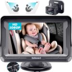 DoHonest Baby Car Camera 1080P HD: Rearview Baby Car Monitor with Night Vision, 150° Wide Angle, 360° Adjustable, Easy USB Plug-and-Play Installation – Infant Car Seat Safety Camera