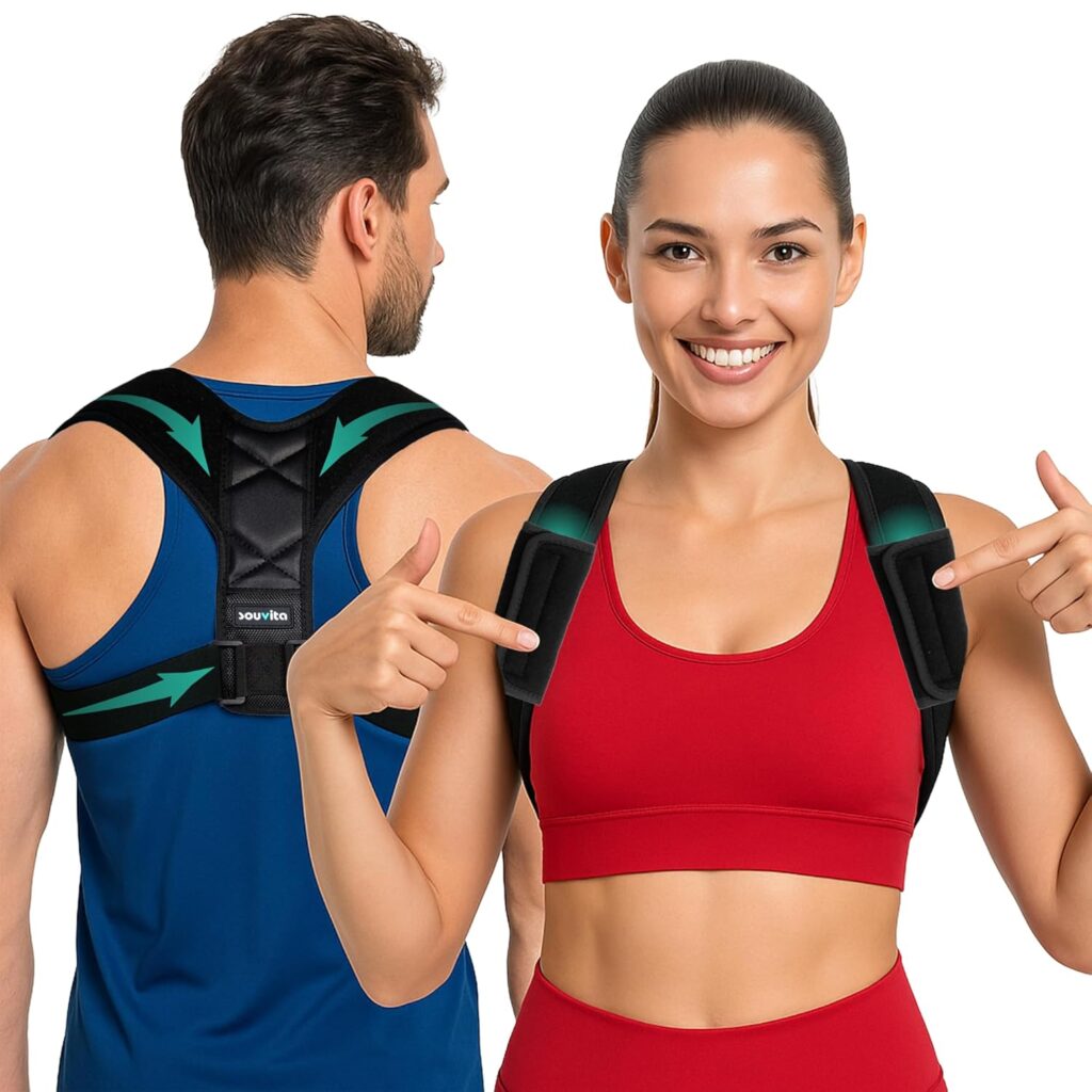 Posture Corrector for Women & Men – Fully Adjustable Back Brace Posture Corrector for Men & Women – Shoulder Brace – Back Straightener – Shoulder Support – Neck, Upper and Mid Spine Support