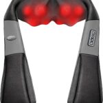 cotsoco Neck Massager, Shiatsu Neck and Back Massager with Heat for Pain Relief, Deep Tissue 3D Kneading Massage Pillow, Relaxation Gifts for Men and Women, Gifts for Dad, Elderly, Wife（Dark Gray）