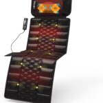 Massage Mat, Detachable Neck Massager, Full Body Vibration Heating, Massage Pad with 10 Vibrating Motors and 9 Speed Settings for Home Office Use, Gift for Men Women Parents Christmas,Black