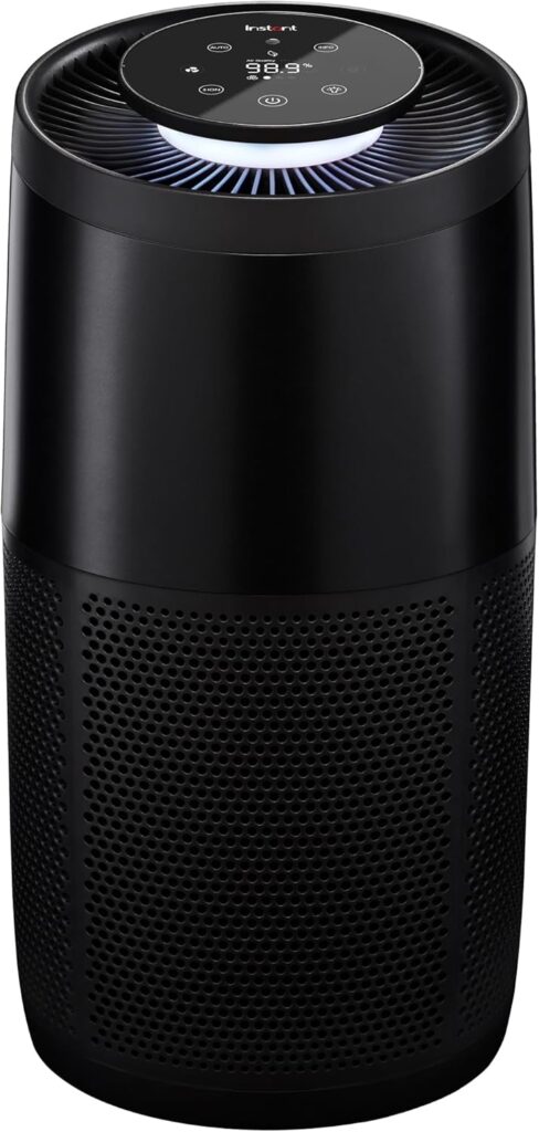 Instant HEPA Quiet Air Purifier From the Makers of Instant Pot with Plasma Ion Technology, Rooms up to 1,940ft2, removes 99% of Dust, Smoke, Odors, Pollen & Pet Hair, for Bedrooms, Offices, Charcoal