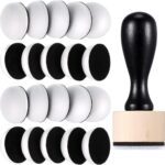 21 Packs Mini Round Ink Blending Tool with Foams Set 2.7 Inch Including 20 Pcs Replacement Refill Sponge Domed Foam Pads Art Supplies for Distressing Blending and More
