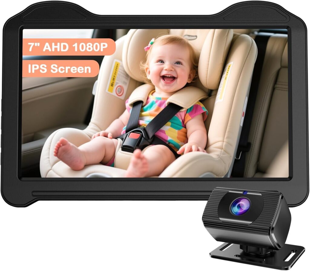 7-Inch Car Baby Camera for Seat: 1080P HD Rear Facing Camera for Backseat, Easy Setup, Anti-Glare Screen, USB-Powered for Monitoring Infant by Fodkh