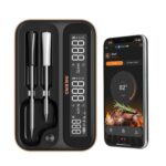 5GHz & 2.4GHz WiFi Wireless Meat Thermometer, INKBIRD WiFi Meat Thermometer with 2 Size-Coded Probes and Unlimited Range,Bluetooth 5.4 Thermometer with 360° Readable LCD-Enhanced Booster