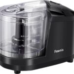Reemix 1.5-Cup One-Touch Electric Food Chopper, 100W Mini Food Processor Meat Grinder, Mix, Chop, Mince and Blend Vegetables, Fruits, Nuts, Meats, Stainless Steel Blade (Black)