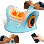 Neck Massager 2025, Neck and Shoulder Relaxer with Heat, 3 Modes, Portable Pillows for Pain Relief and Muscle Relax, 26° Angle Cervical Traction Device for Back, Shoulder