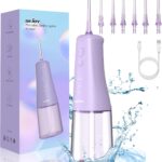 Sejoy Cordless Water Flosser – Portable Oral Irrigator with 5 Modes, 300ML Capacity, USB Rechargeable & IPX7 Waterproof – Effective Plaque Removal for Home & Travel Use