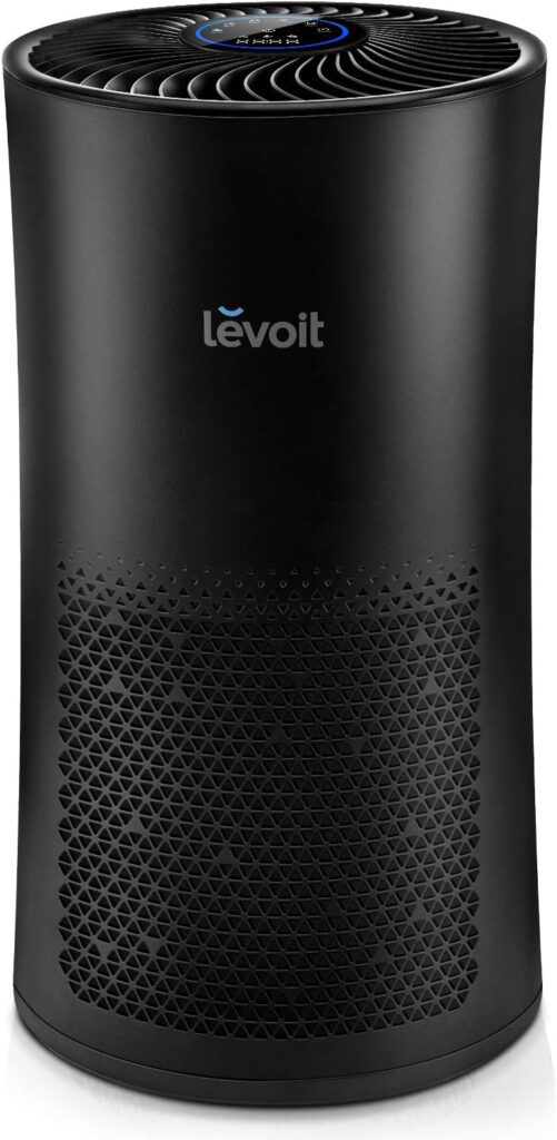 LEVOIT Air Purifiers for Home Large Room With Air Quality Monitor, Quiet for Bedroom, 3-in-1 Filter, Auto Mode, LV-H133, Black