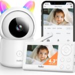 Baby Monitor, 4.3″ Video Baby Monitor with 1080P Camera, Smart 2.4G WiFi Audio Monitor with Remote PTZ, Night Vision, 2-Way Talk, Sleep Mode, RGB Night Lights, Lullabies & 1000ft Range, APP Control