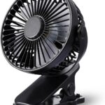Portable Clip on Fan, Rechargeable USB Desk Fans, Stroller Fan With TYPE-C Port 360° Rotatable Personal Small Mini Table Fan for Home Office Car Seat Crib Camping