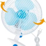 KOCASO Oscillating Clip on Fan, 8.66 Inch Portable Fan with 3.94ft Cord, 2 Speeds Strong Airflow and Natural with Sturdy Clamp for Stroller/Bed/Home/Office