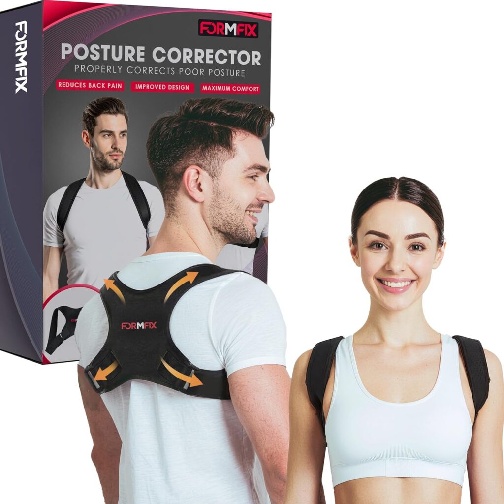 Upper Back Brace for Men and Women, Adjustable Posture Corrector for Men, Back Pain Relief & Spine Alignment Back Brace Posture Corrector, Shoulder Support with Breathable Fabric, One Size (Full Back)