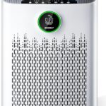 Air Purifiers for Home Large Room, Cover Up to 2400 Ft² with True HEPA Filter, Smart Mode, PM2.5 Air Quality Display, 22dB Sleep Mode, Aromatherapy with 2X-Purification & 360°Air Outlet, HAP603, White