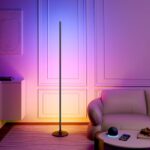 Ailofy Corner Floor Lamp, Corner Lamp Compatible with Alexa & Google Assistant, 16 Million DIY Colors, Sync with Music, App Control, Timer Setting, LED Floor Lamp for Living Room and Bedroom, Black