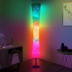 AKT LIGHTING 59”Smart LED Floor Lamp, RGB Mood Lamp, Corner Floor Lamp with Music Sync, Color Changing, APP and Remote Control, Standing Lamp for Bedroom Living Room