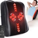 Boriwat Back Massager with Heat, Shiatsu 4D Kneading Rolling Up and Down Back Massage for Pain Relief Deep Tissue, Track-Guided Lower Back Massager for Lumbar, Shoulder, Gifts for Women Men Mom Dad