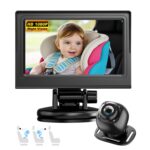 Baby Car Camera Monitor for Backseat – Baby Car Mirror – Safety Rear Facing Infant Back Seat Camera with 4.3″ Display, HD 1080P, Night Vision, Easy Installation – Black