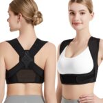 Posture Corrector for Back Support: Adjustable Shoulder Posture Brace for Men and Women (Black, Small/M)