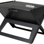 Fire Sense 60508 Notebook BBQ Grill 3.5mm Cooking Bars Instant Foldable & Easy Portability For Outdoor Barbecues Camping Traveling Picnics Garden Beach Party – Black