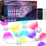 Smart LED String Downlights – Wall Light Double-Heads Design RGB+Warm White LED Light Source 8 Lamp Heads DIY Lighting Two Installation Methods Suitable for Indoor Party Halloween Home Decor