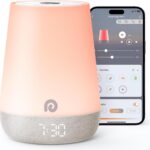 Dreamegg Sound Machine Baby – White Noise Sound Machine Baby With Night Light, Ok to Wake Alarm Clock, 34 Soothing Sounds, Sleep Trainer, Routine Builder, App Control for Kids Nursery Sleeping Bedroom