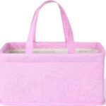 Mr. Pen Baby Diaper Caddy Organizer, Pink Quilted Fabric, Car Diaper Caddy, Portable