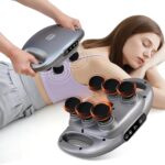 6 Head Massage Gun Deep Tissue – Electric Massager Gun for Legs, Arms, Waist, Back, 9 Levels & 9 Modes Back Massager for Pain Relief, Ideal Gifts for Friends, Mom and Dad, Gray