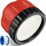 Dreyoo 1 Pcs 1000 Water Nozzle, Garden Plastic Watering Hose Nozzle 11 GPM with PTFE Thread Seal Tape for Tender Plants, Flowers, Greenhouse, Nursery Garden, Potting, Container