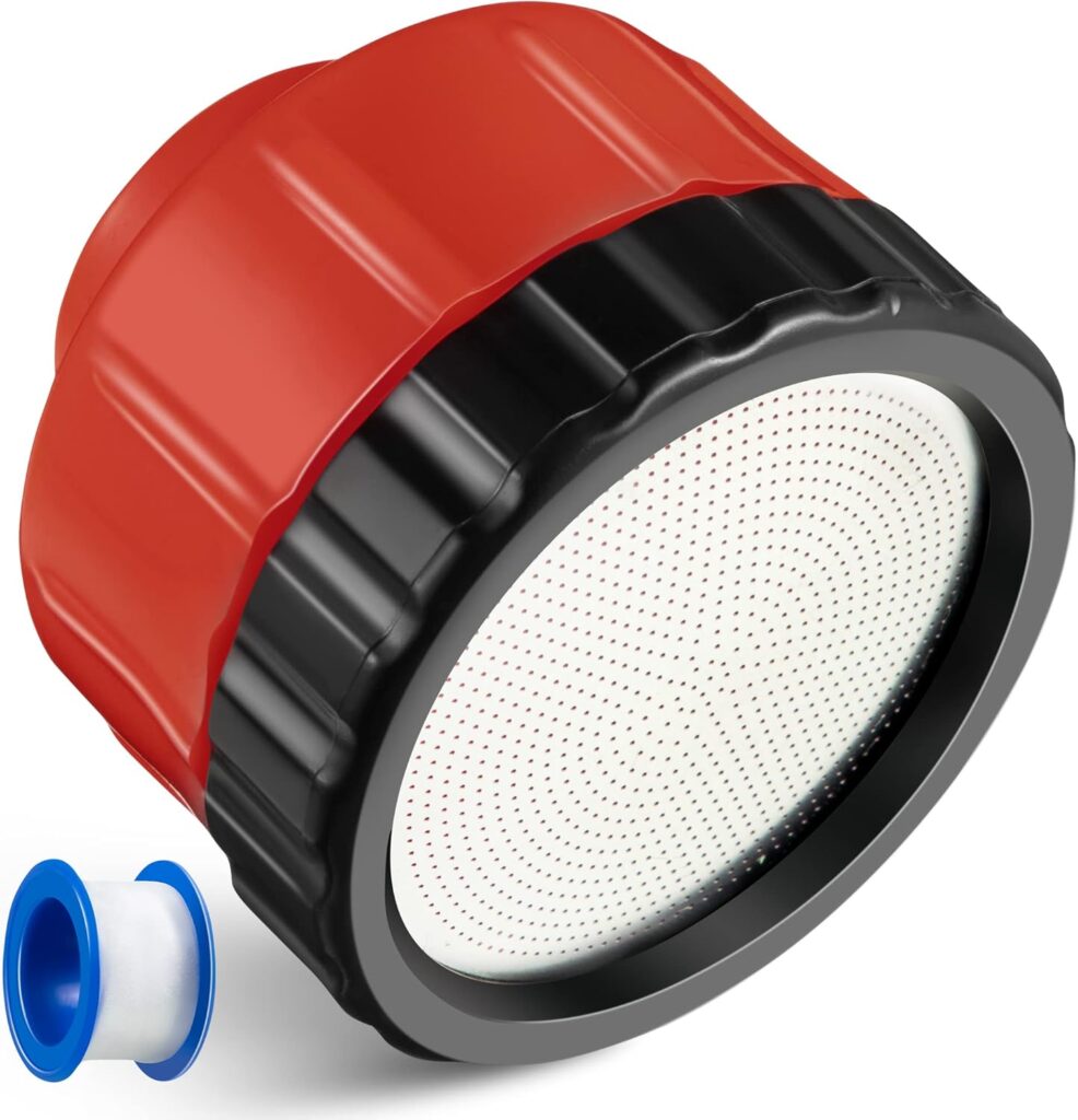 Dreyoo 1 Pcs 1000 Water Nozzle, Garden Plastic Watering Hose Nozzle 11 GPM with PTFE Thread Seal Tape for Tender Plants, Flowers, Greenhouse, Nursery Garden, Potting, Container