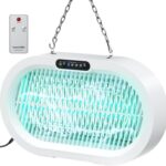 Minimoon Bug Zapper Indoor/Outdoor, High-Voltage Electric Mosquito Killer, Cold Cathode Fluorescent Light – 100,000H Lifespan, 14H Timer with Remote, Fly Trap Mosquito Zapper