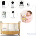 Baby Monitor Stand for HelloBaby,Nanit Pro,Optics DXR-8 Pro,Vtech,Momcozy BM01,Owlet,Eufy,Motorola Baby Camera, Universal Adjustable Baby Monitor Mount Holder