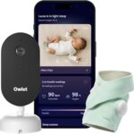 Owlet Dream Duo – FDA-Cleared Smart Baby Monitor with Sock & HD Video Cam, Tracks Pulse Rate, Oxygen & Sleep, 2K HD Video, Cry & Motion Alerts, Temp Monitoring