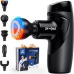 BOB AND BRAD M7 Plus Mini Massage Gun with Heat, Pocket-Sized Heated Deep Tissue Massager, Portable Percussion Muscle Travel Massager Gun, Ultra Light Small & Quiet Massage Gun