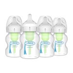 Dr. Brown’s Natural Flow Anti-Colic Options+ Wide-Neck Baby Bottles 5 oz/150 mL,with Level 1 Slow Flow Nipple,4 Pack,0m+