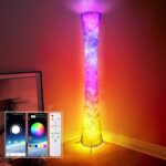 Floor Lamp, RGB Color Changing Led Smart Lamp, Music Sync, APP Remote Control, 62” Standing Lamp for Living Room Bedroom Game Room