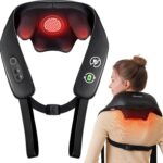Neck and Shoulder Massager with Heat, Cordless Back and Neck Massager, Upgraded Graphene Heating, 4D Shiatsu Deep Kneading Massage for Shoulder, Back,Leg,Pain Relief, Portable Gifts for Dad Mom Friend