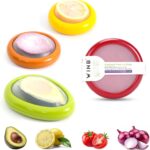 Winb Set of 4 Reusable Fruit and Veggie Savers – Ideal for Avocados, Tomatoes, Apples, Garlic, Onions, and More