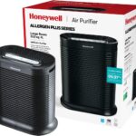Honeywell AllergenPlus HEPA Air Purifier, Airborne Allergen Reducer for Large Rooms 1500 sq ft, Reduces Allergens, Smoke, Wildfire Smoke, Pollen, Pet Dander and More, Black, HPA200